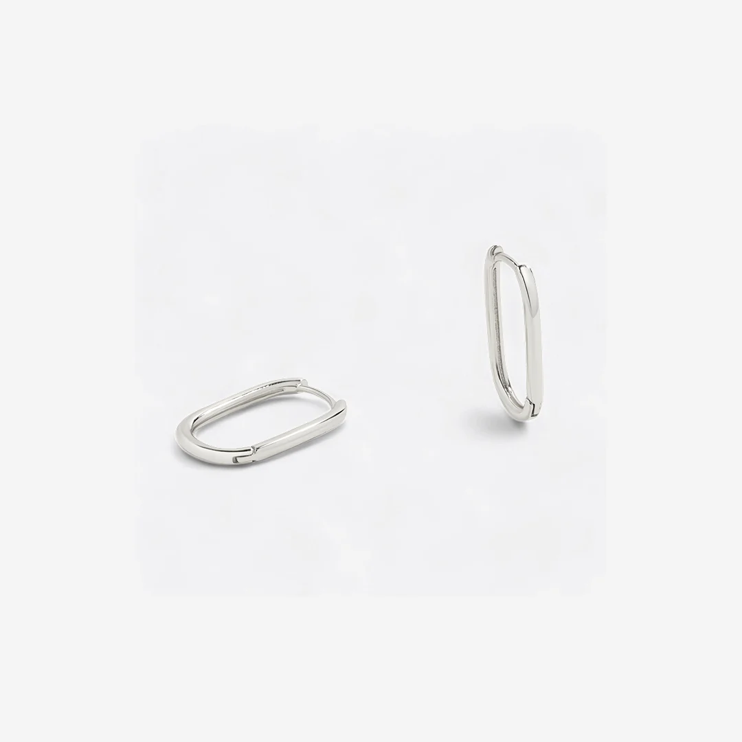 Retro Box Huggie Hoop Earrings - Image 17