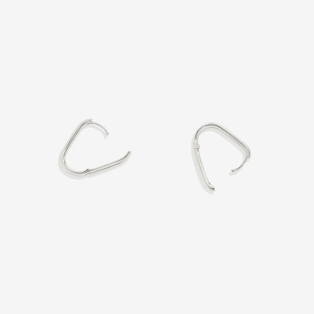 Retro Box Huggie Hoop Earrings - Image 25