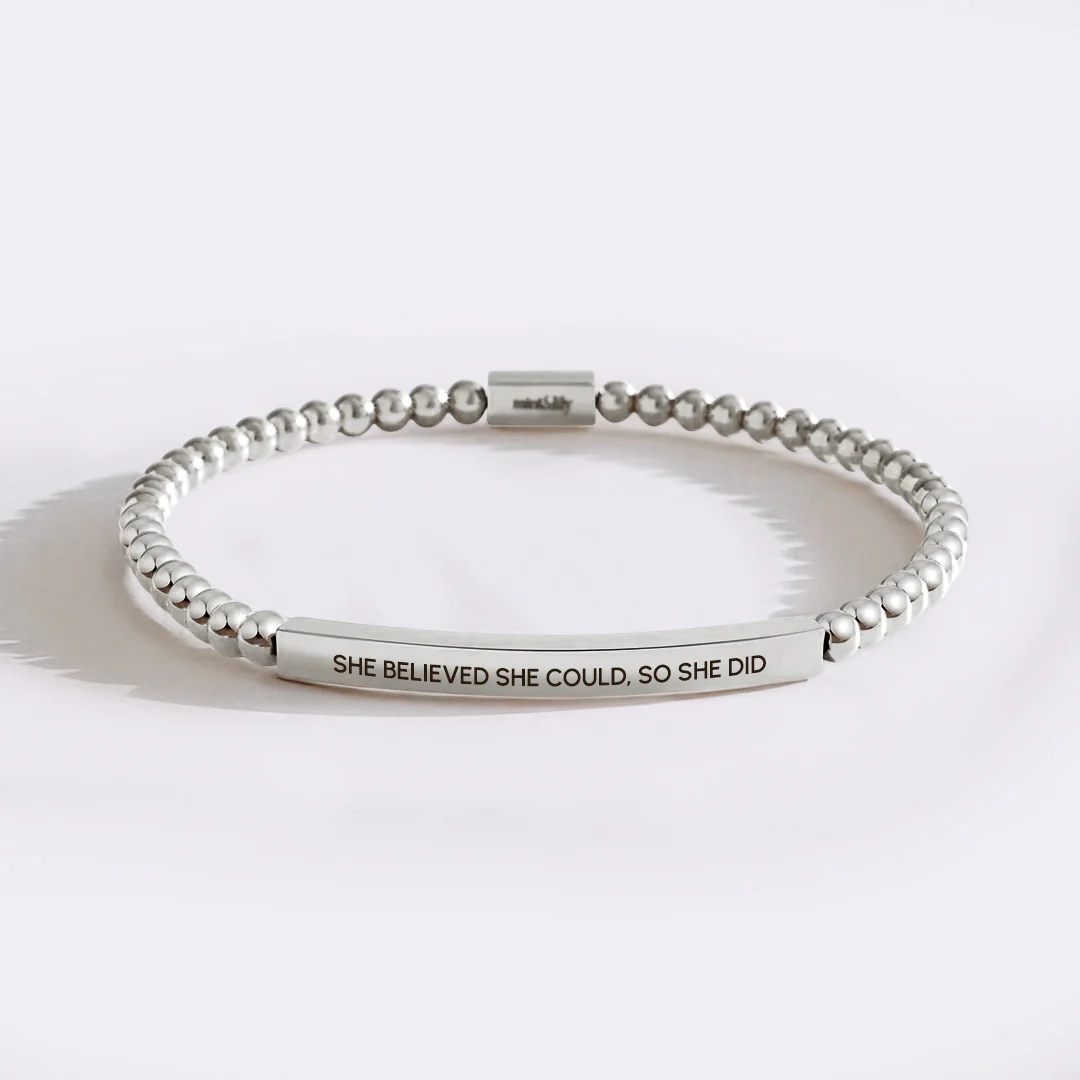 She Believed She Could, So She Did Beaded Inspire Bracelet - Image 11
