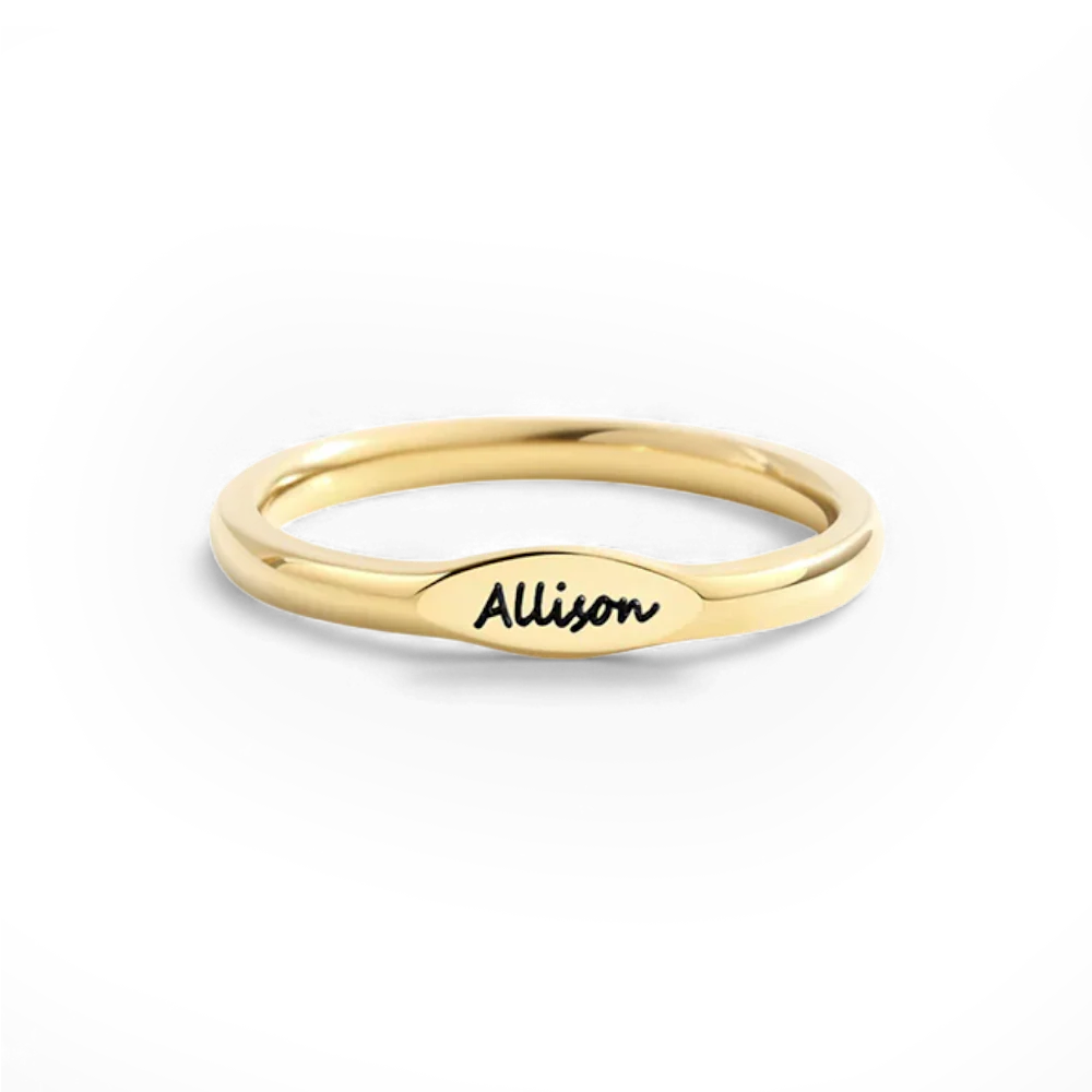 Skinny Name Ring