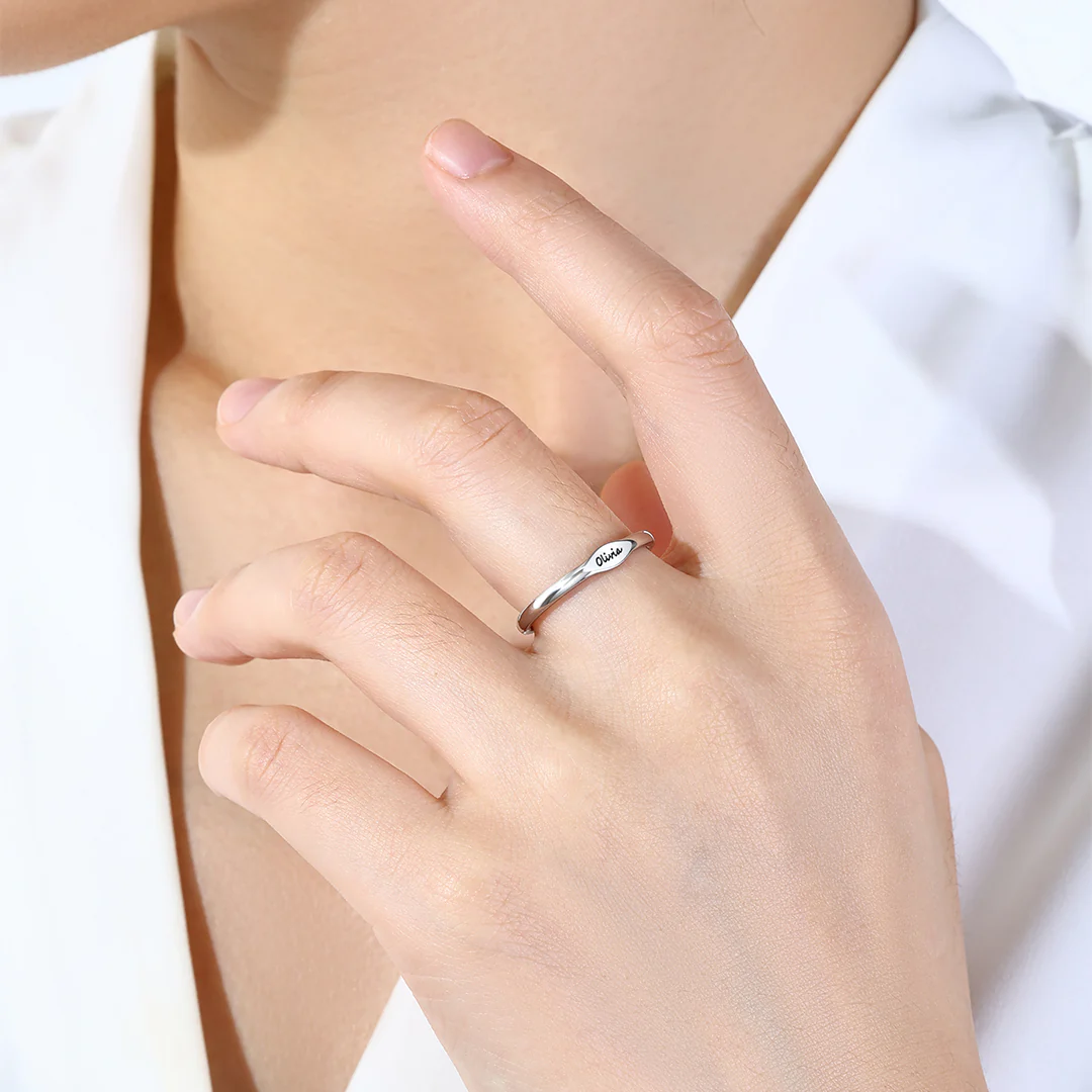 Skinny Name Ring - Image 6