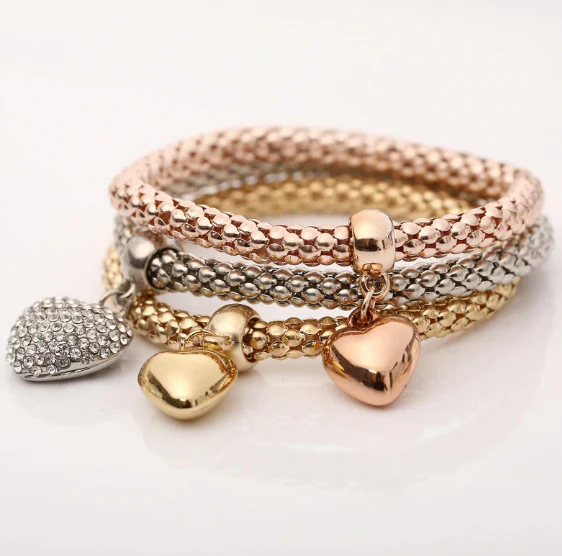 Solid Hearts Metal Bracelet - Image 5