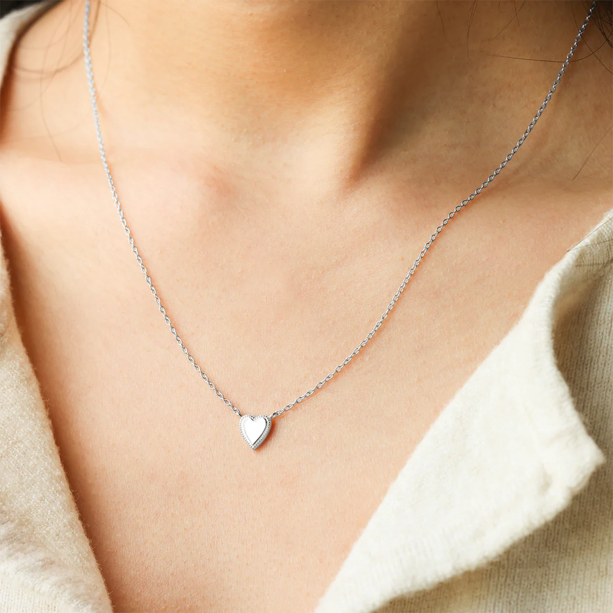 Stackable Tiny Heart Necklace - Image 10