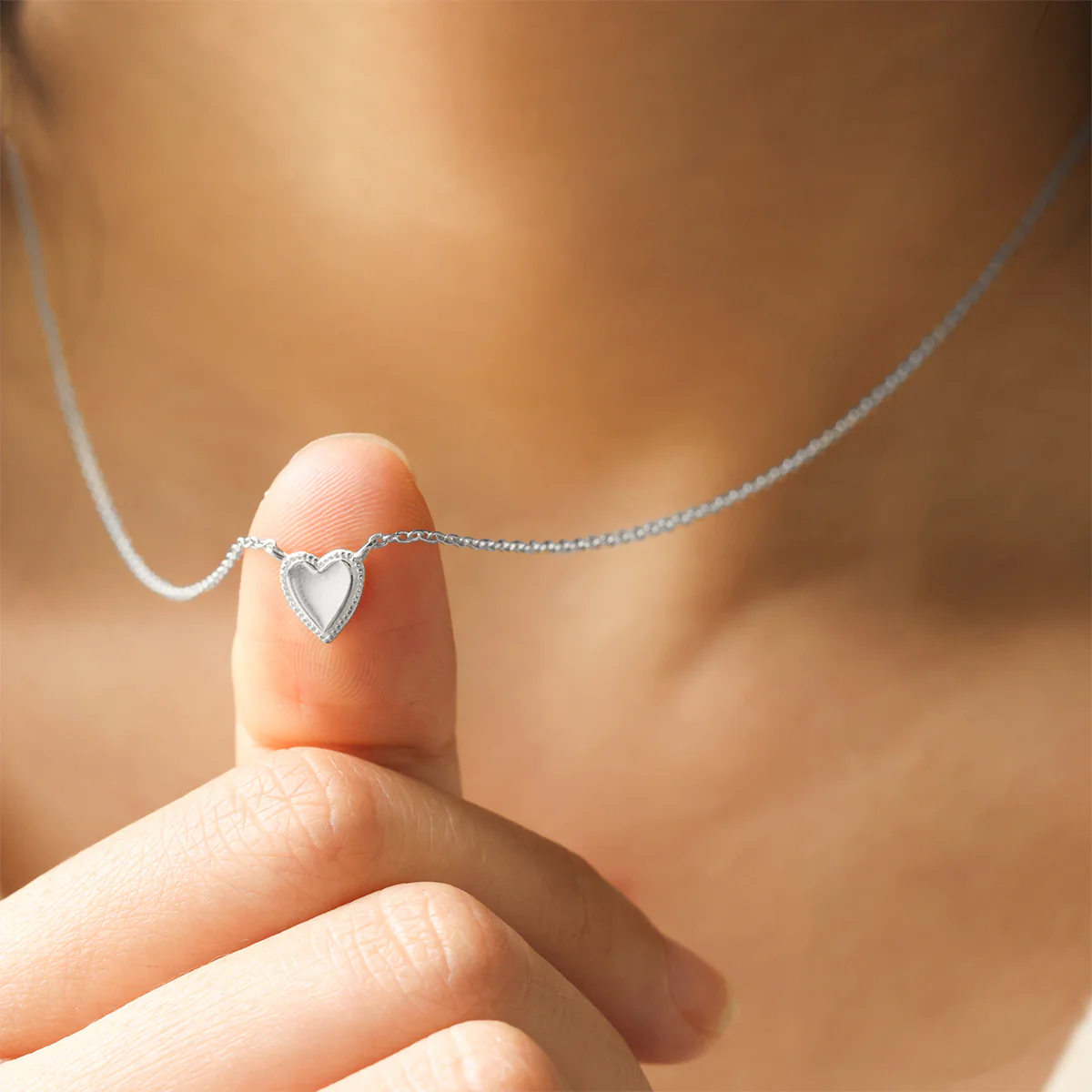 Stackable Tiny Heart Necklace - Image 12