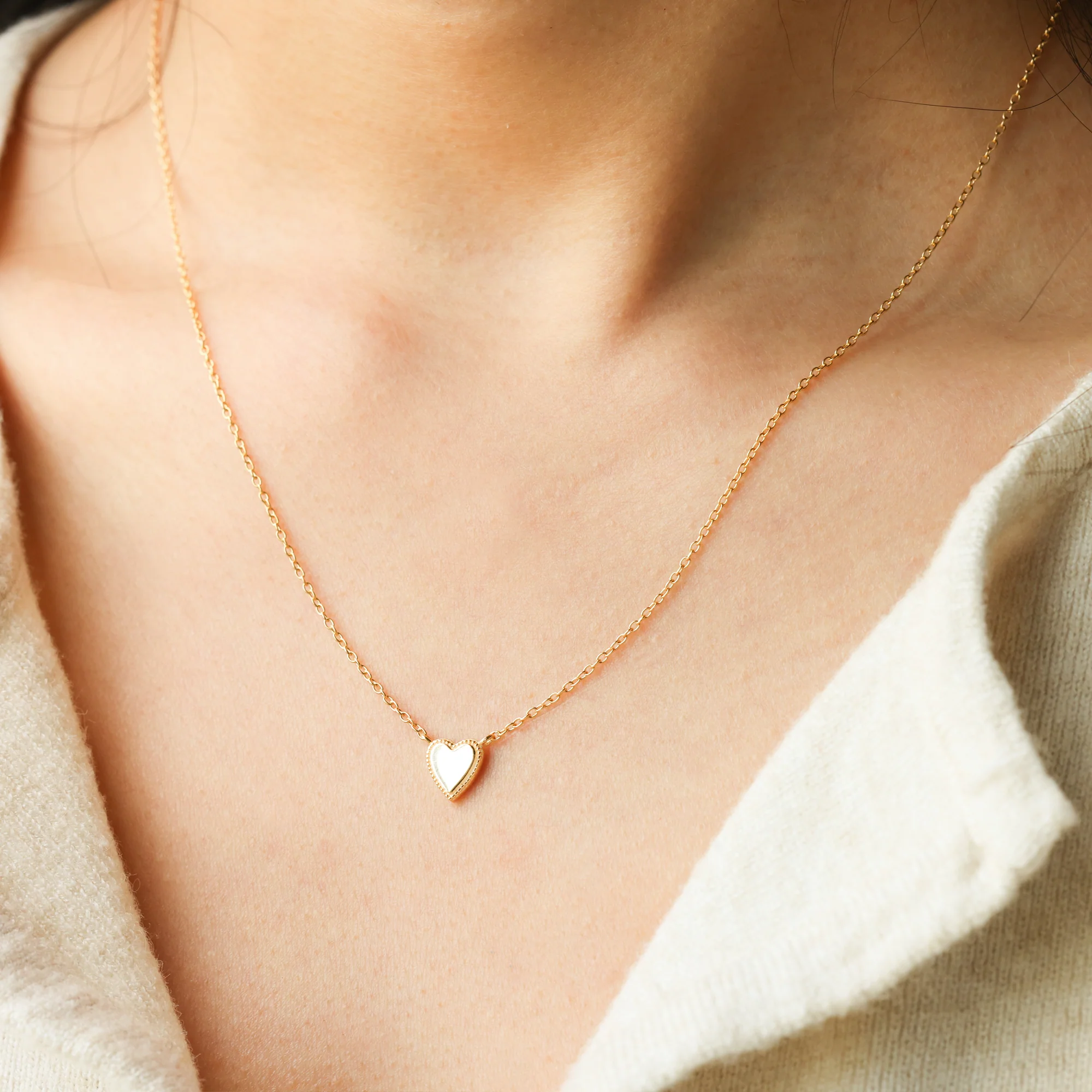 Stackable Tiny Heart Necklace - Image 3
