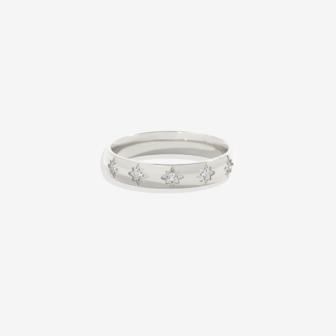 Star Set Stacking Ring - Image 12