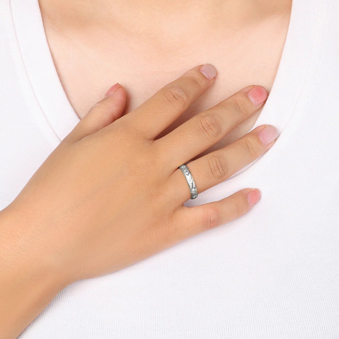 Star Set Stacking Ring - Image 13