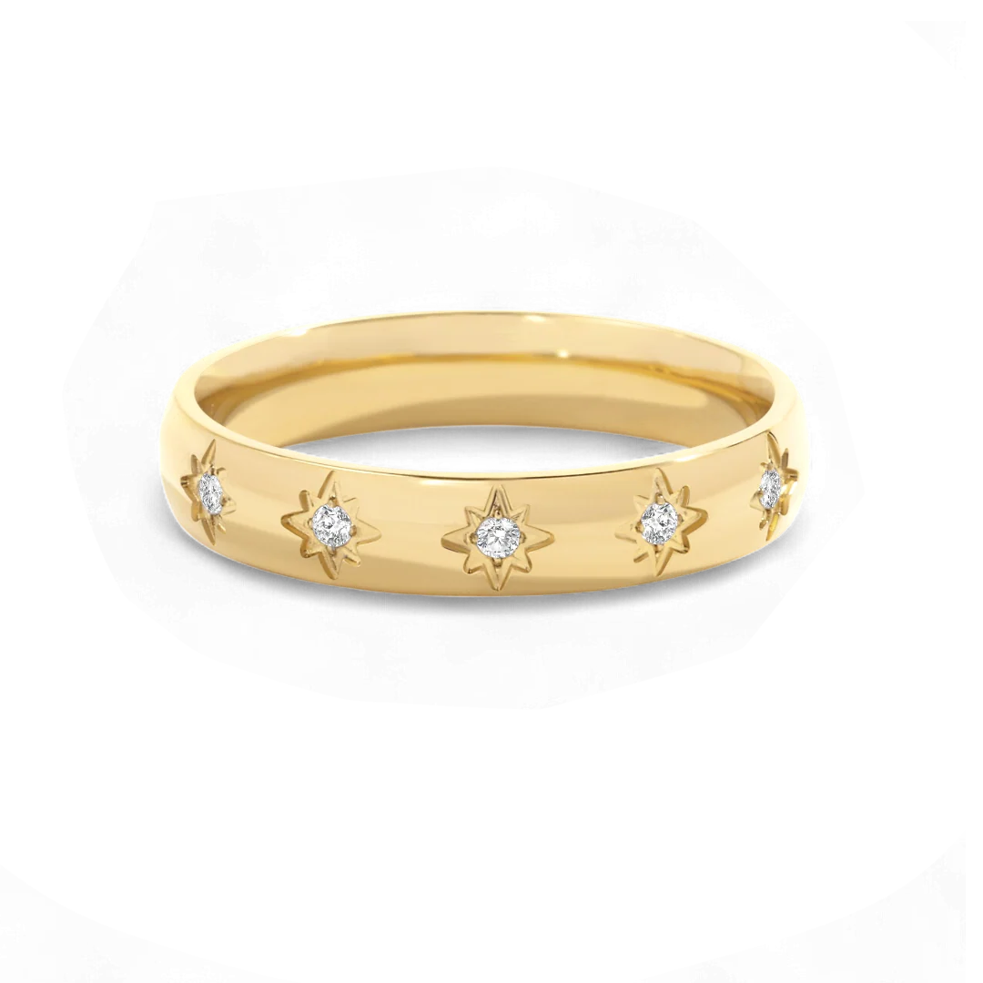 Star Set Stacking Ring - Image 5
