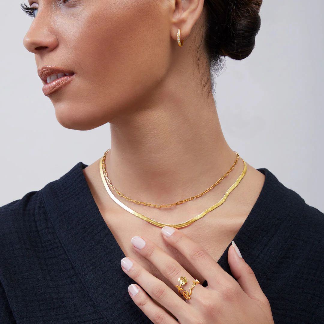 Thin Paperclip Necklace - Image 4