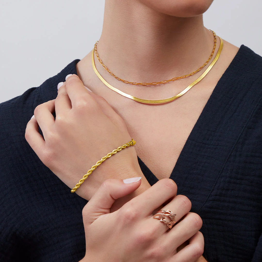 Thin Paperclip Necklace - Image 6