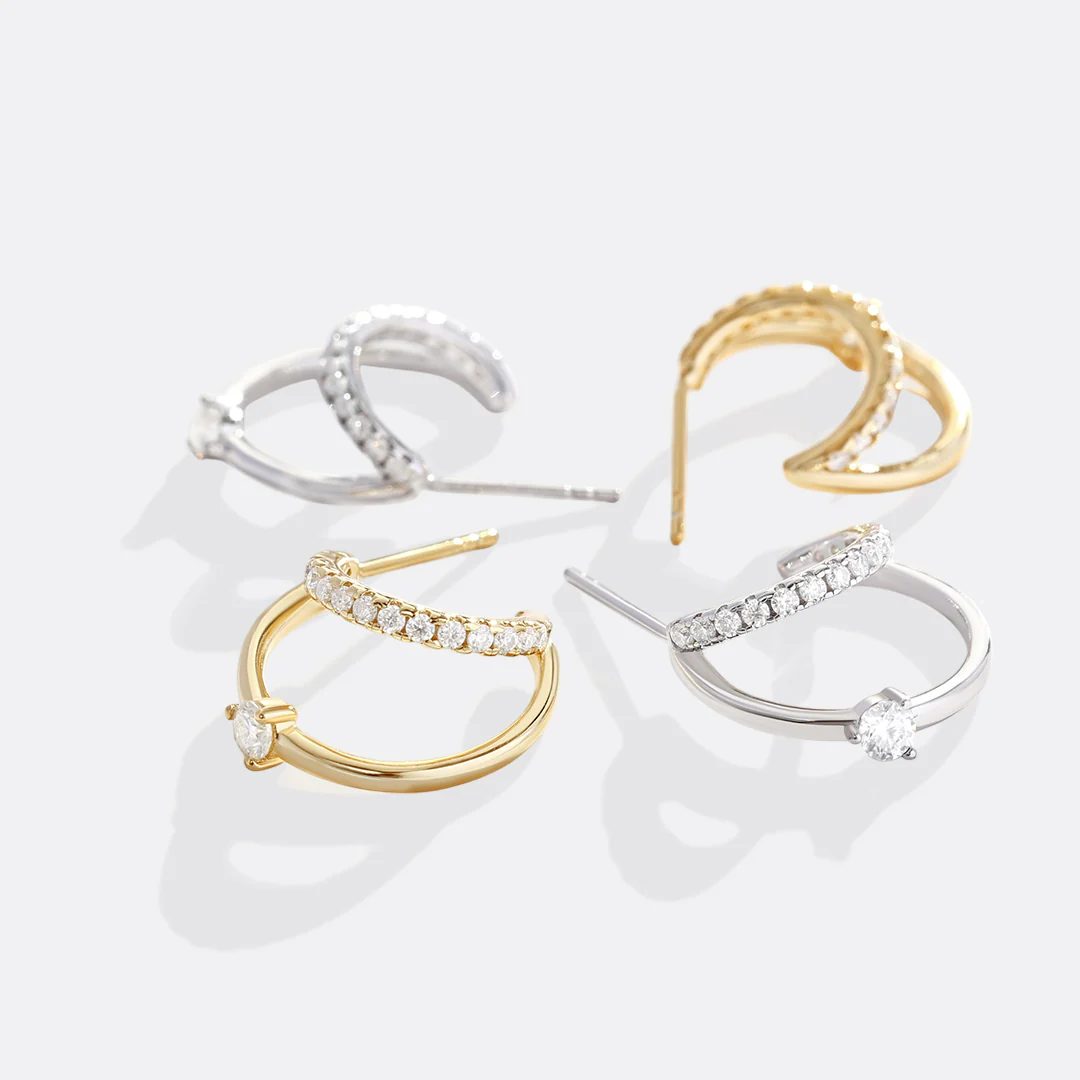 The Nova Double Hoop Earrings - Image 10