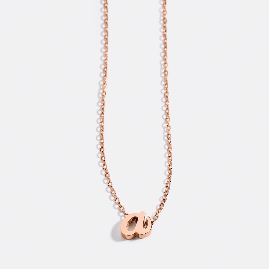 Tiny Script Initial Necklace - Image 111