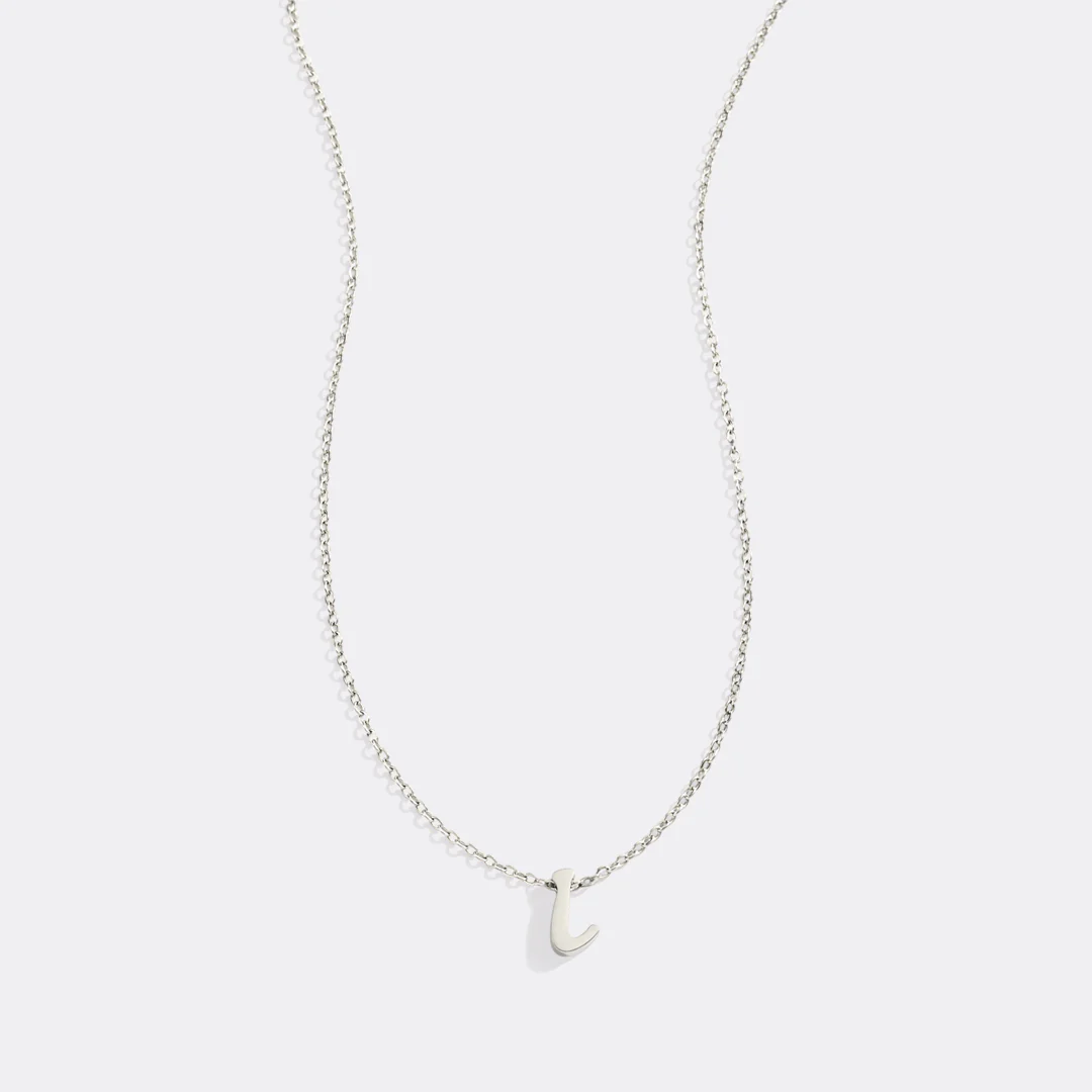 Tiny Script Initial Necklace - Image 18