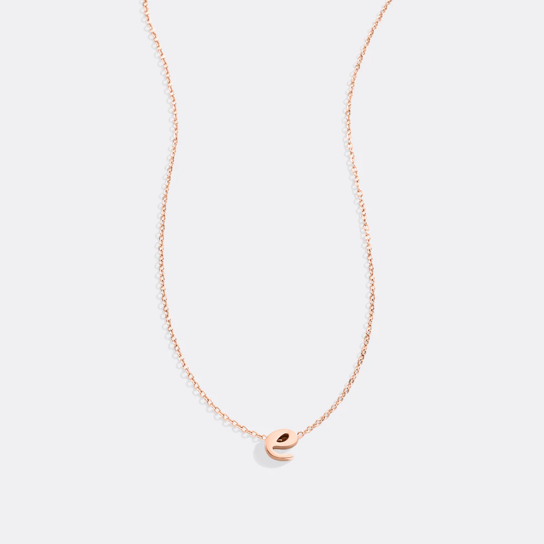 Tiny Script Initial Necklace - Image 47