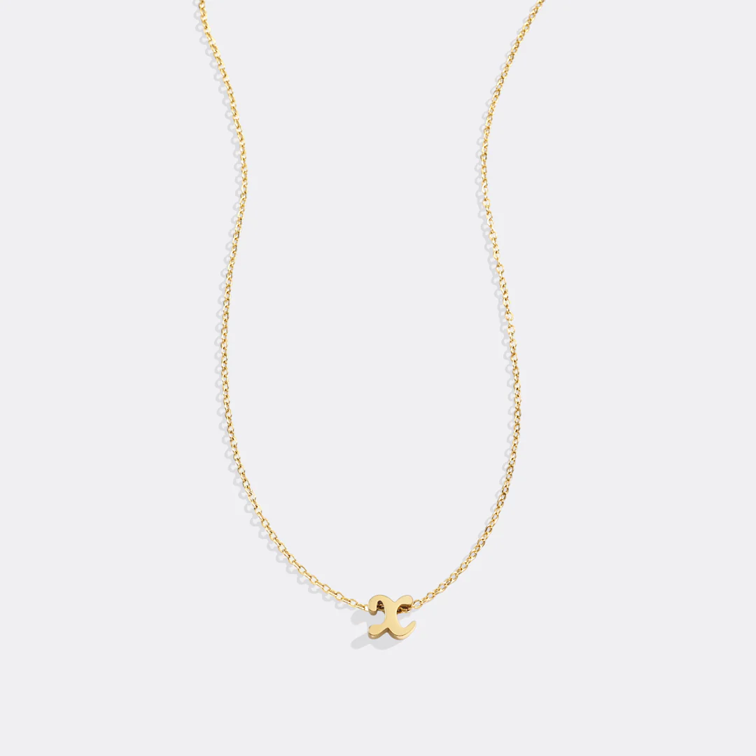 Tiny Script Initial Necklace - Image 55