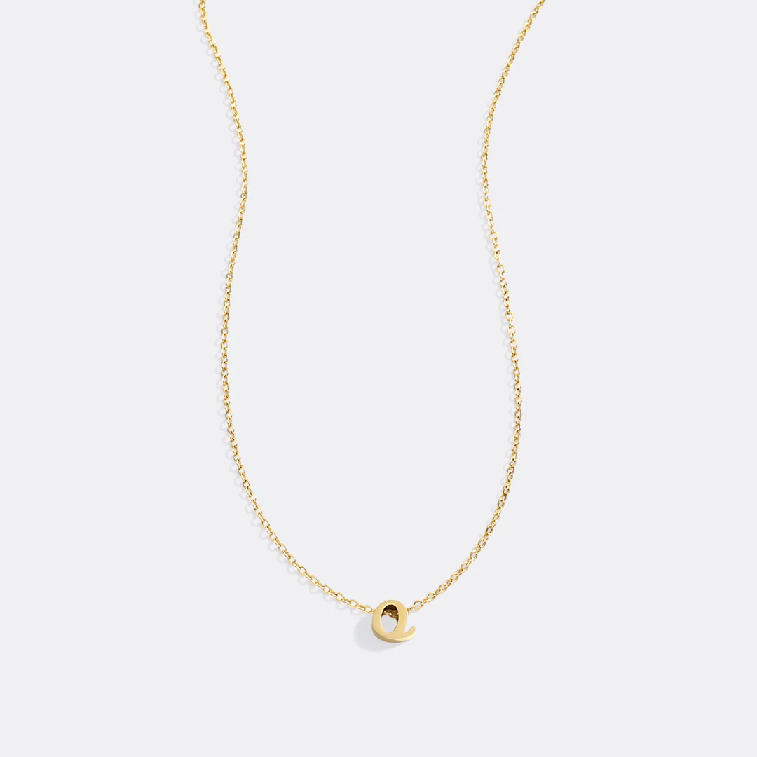 Tiny Script Initial Necklace - Image 67
