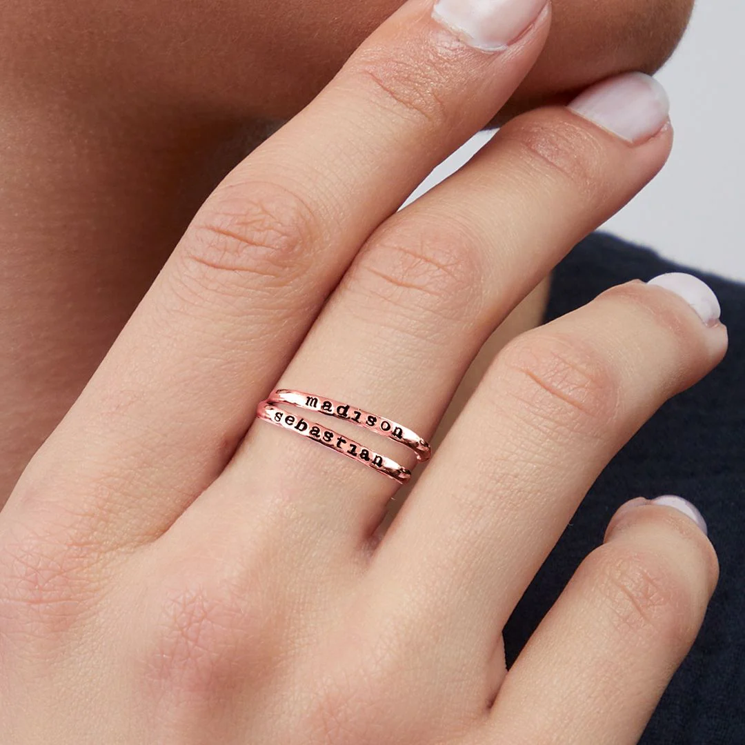 Tiny Stackable Name Ring - Image 10