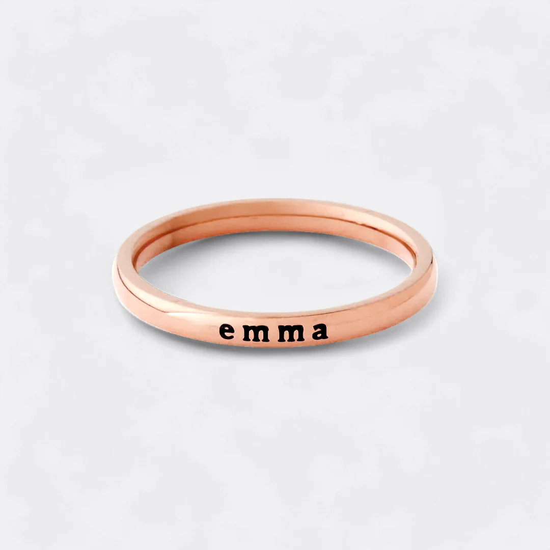 Tiny Stackable Name Ring - Image 23