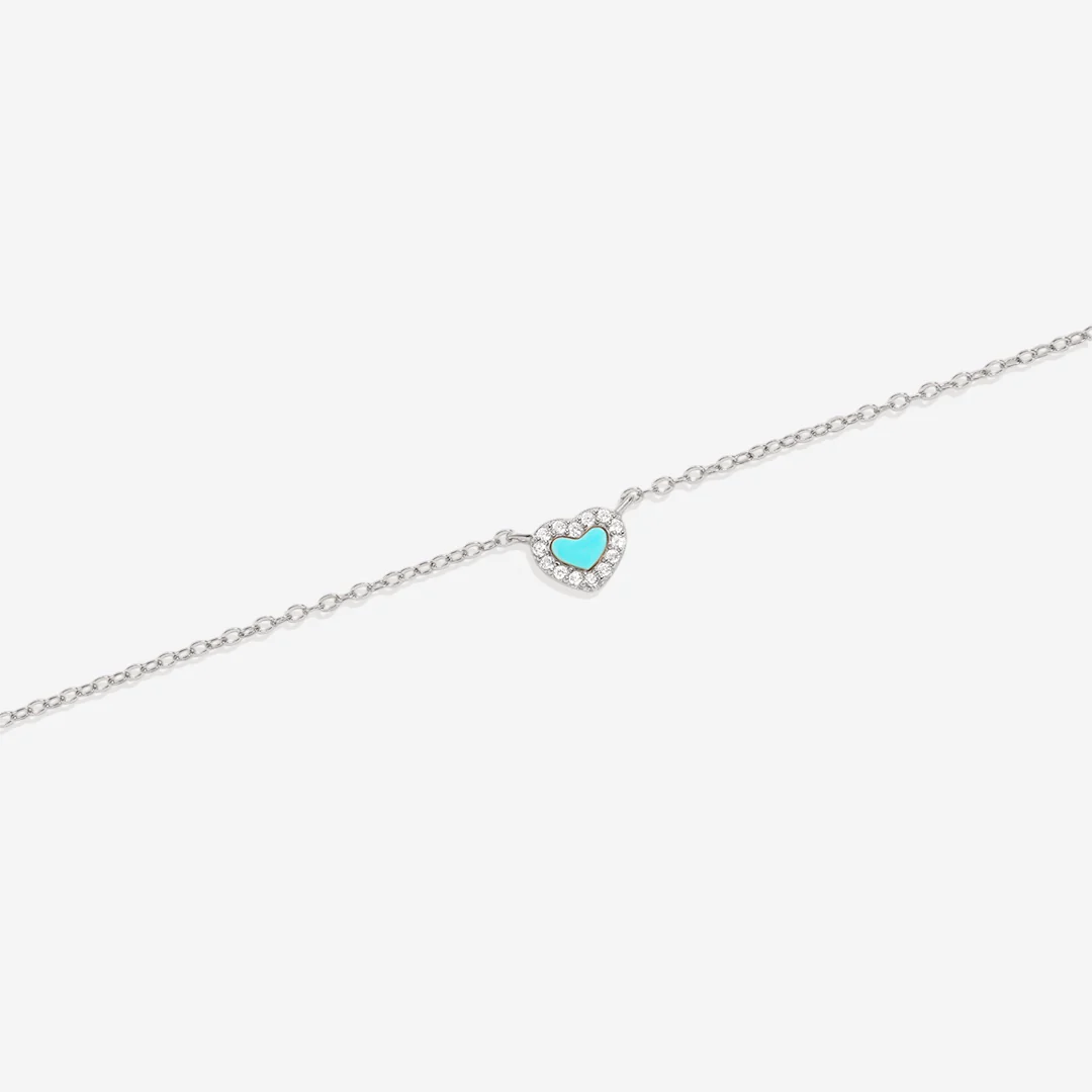 Tiny Turquoise Heart Choker - Image 15