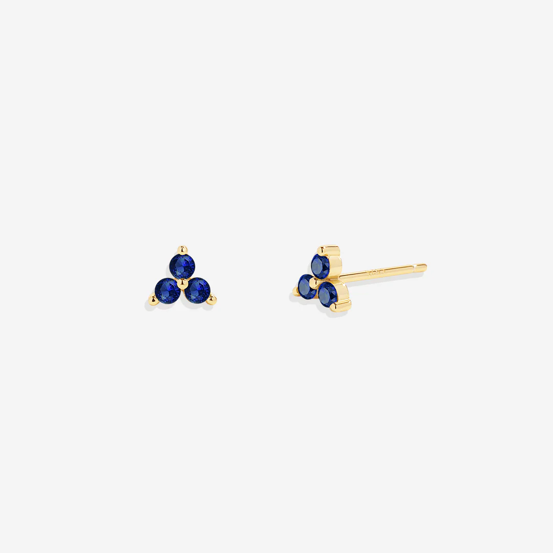 Trinity Birthstone Stud Earrings - Image 16