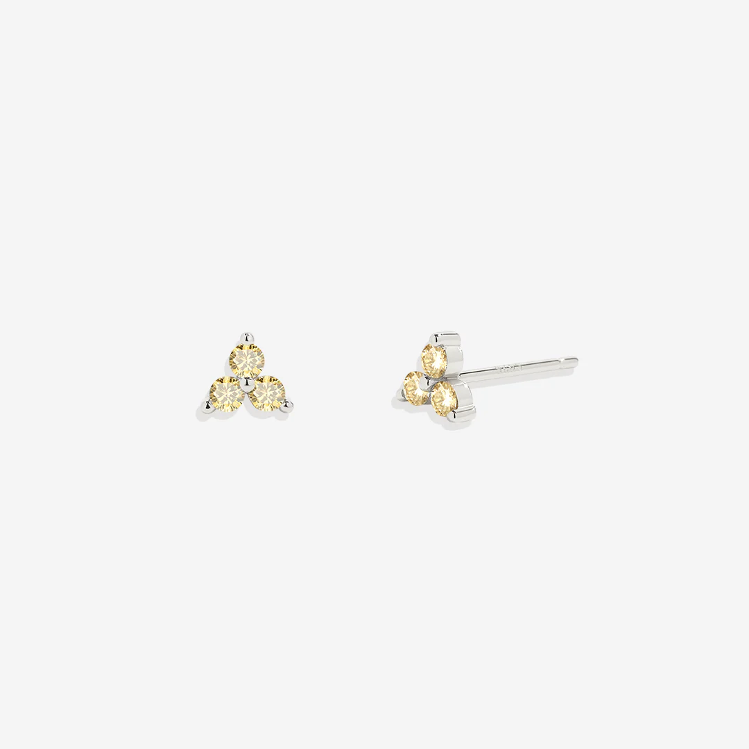 Trinity Birthstone Stud Earrings - Image 19