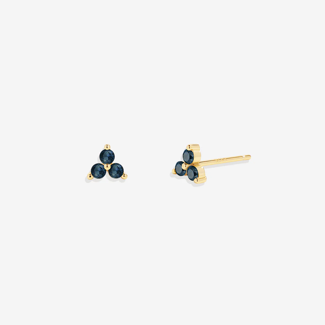 Trinity Birthstone Stud Earrings - Image 20