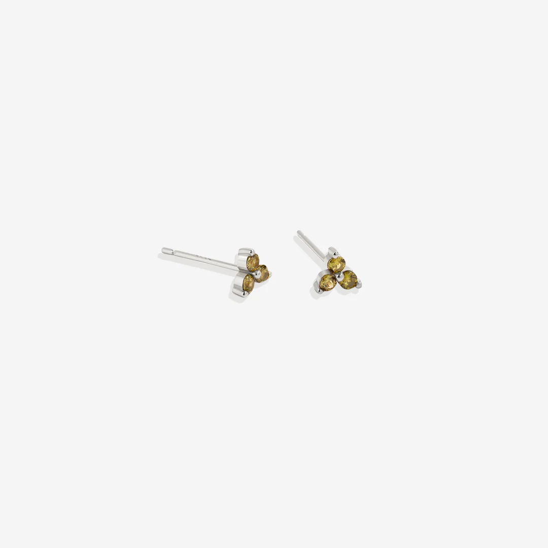 Trinity Birthstone Stud Earrings - Image 22