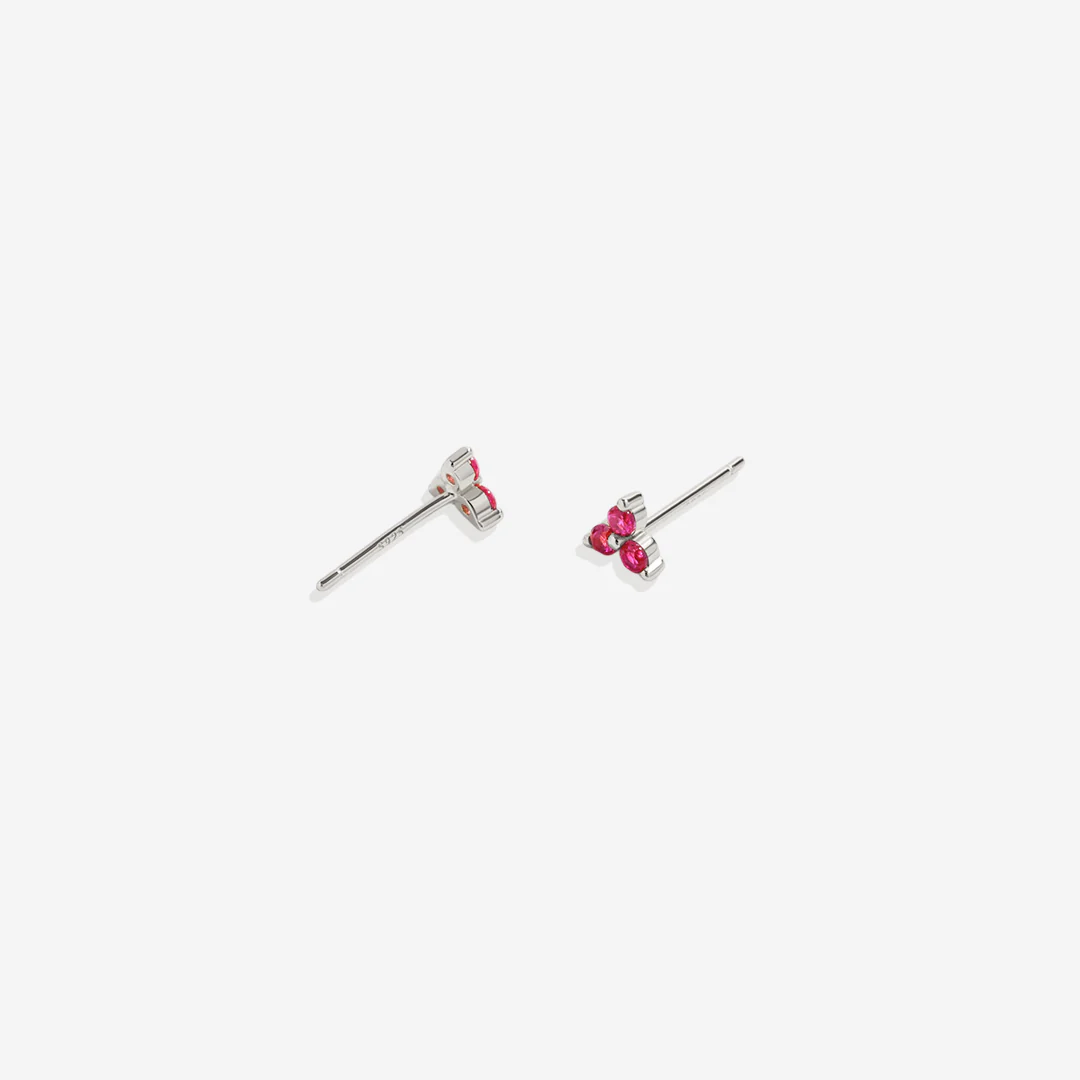 Trinity Birthstone Stud Earrings - Image 23