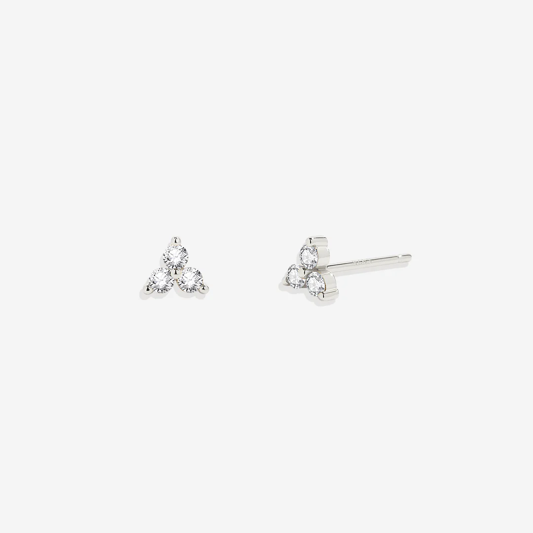 Trinity Birthstone Stud Earrings - Image 27