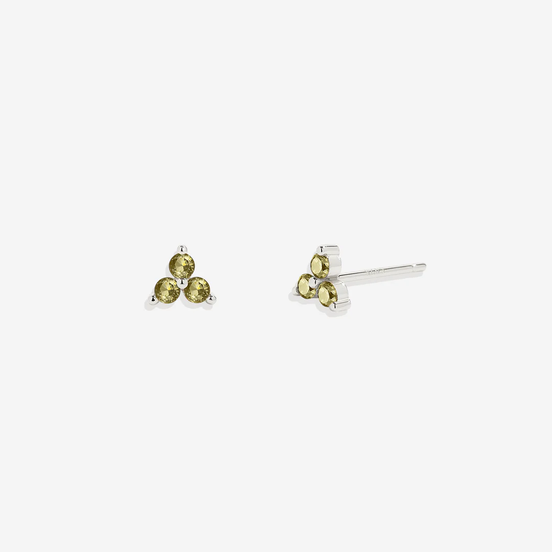 Trinity Birthstone Stud Earrings - Image 31