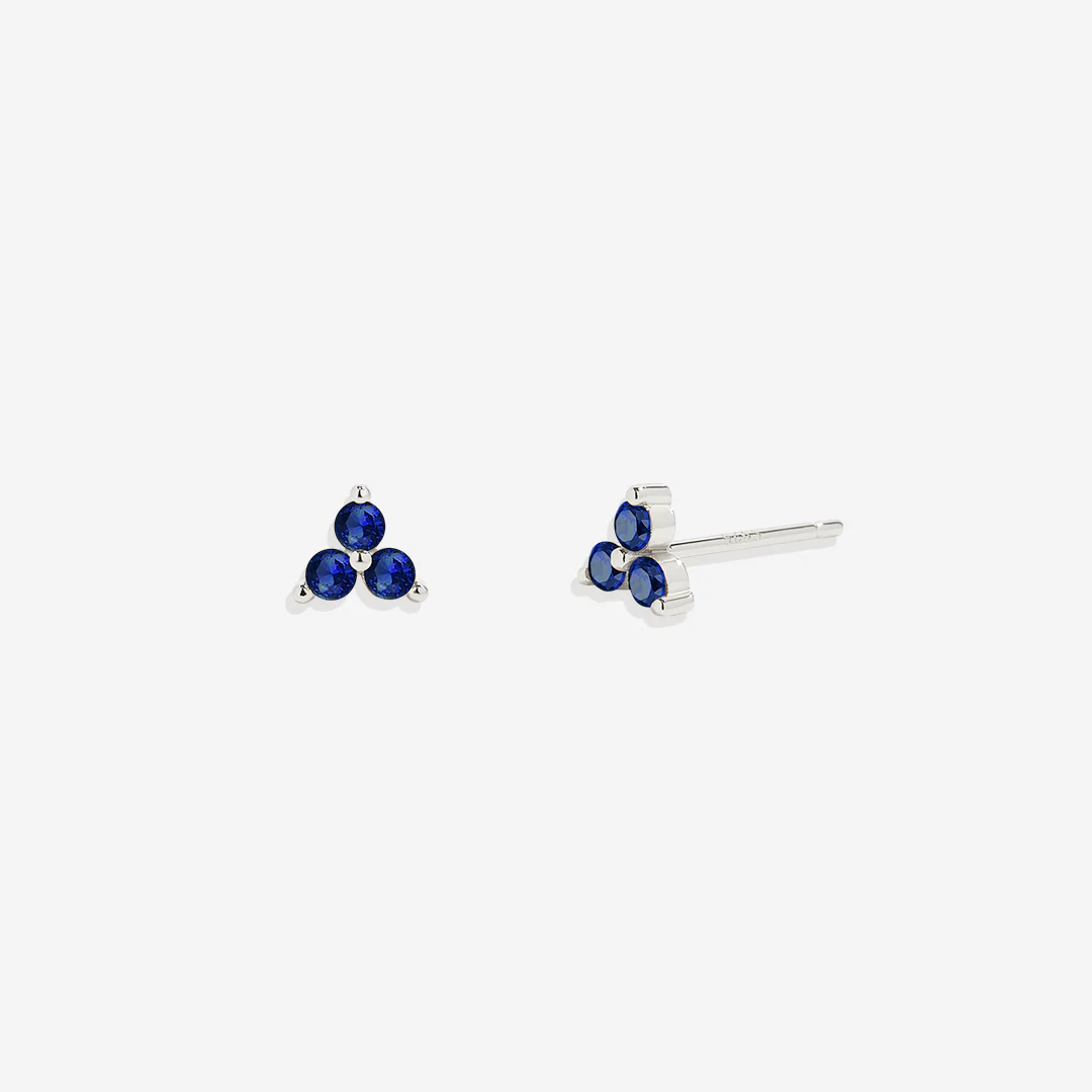 Trinity Birthstone Stud Earrings - Image 32