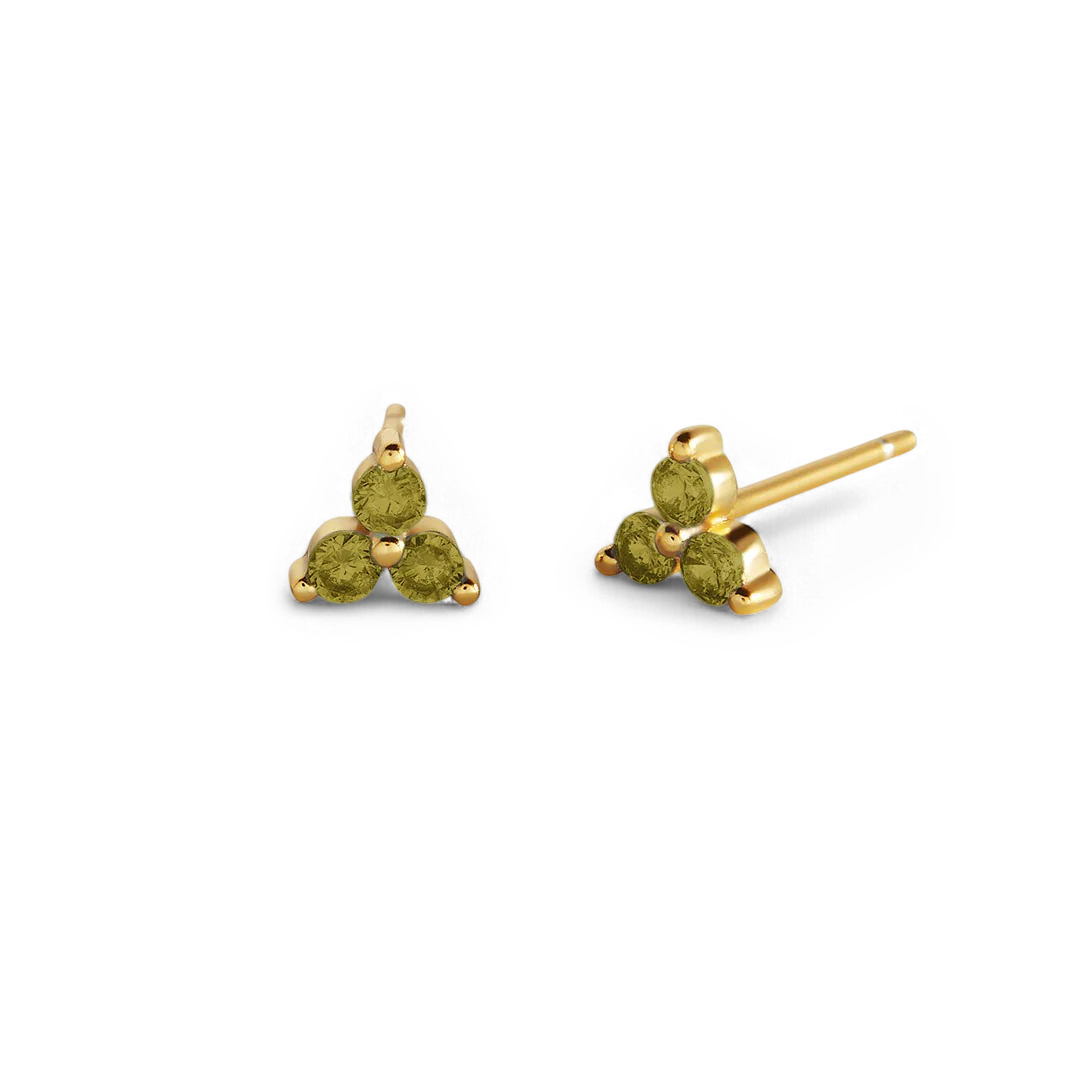 Trinity Birthstone Stud Earrings - Image 39