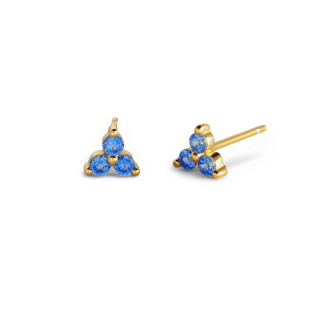Trinity Birthstone Stud Earrings - Image 44