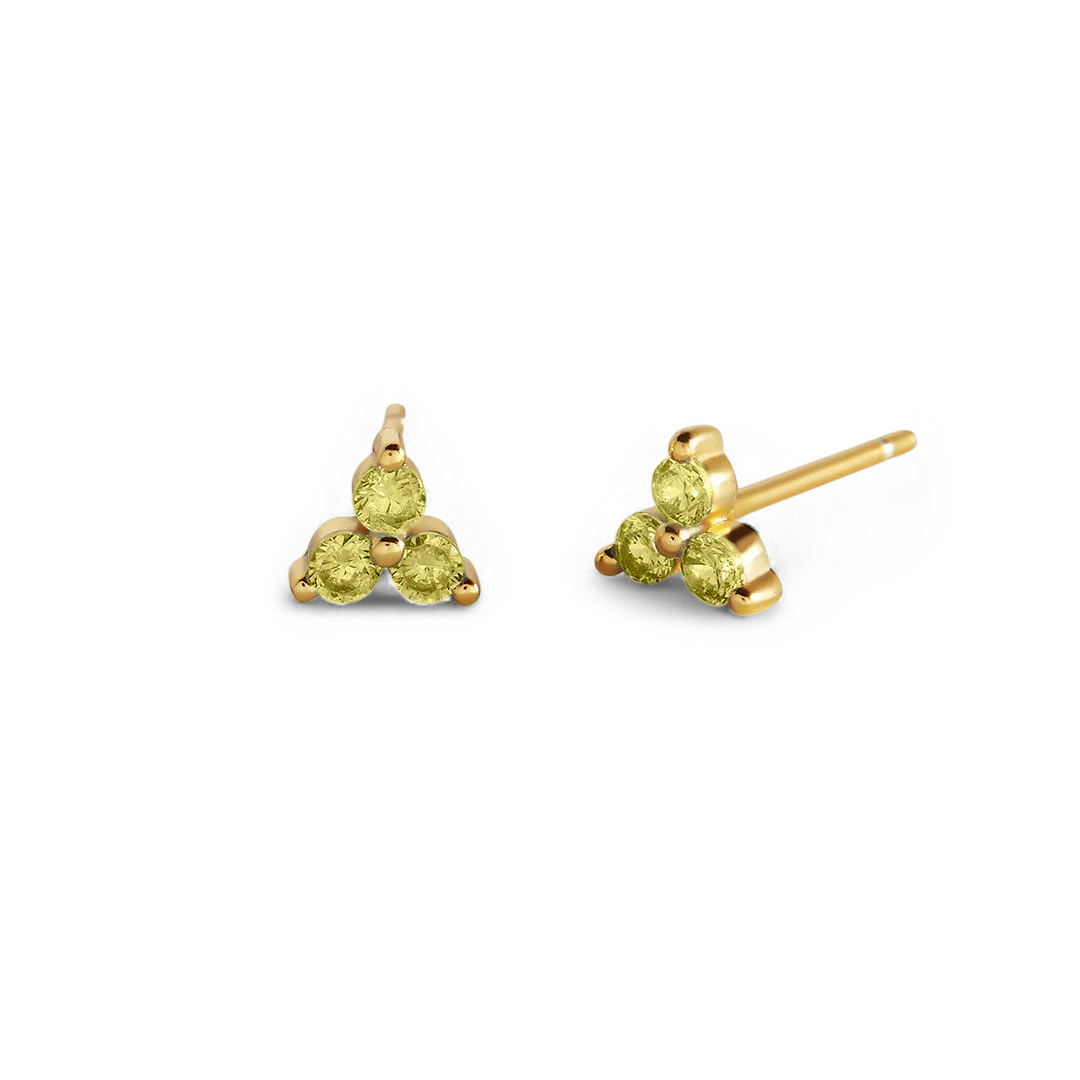 Trinity Birthstone Stud Earrings - Image 46