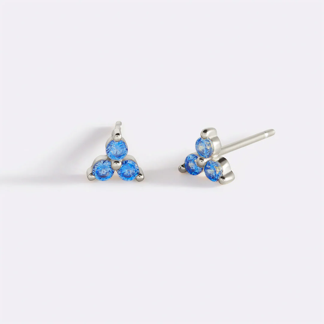 Trinity Birthstone Stud Earrings - Image 53