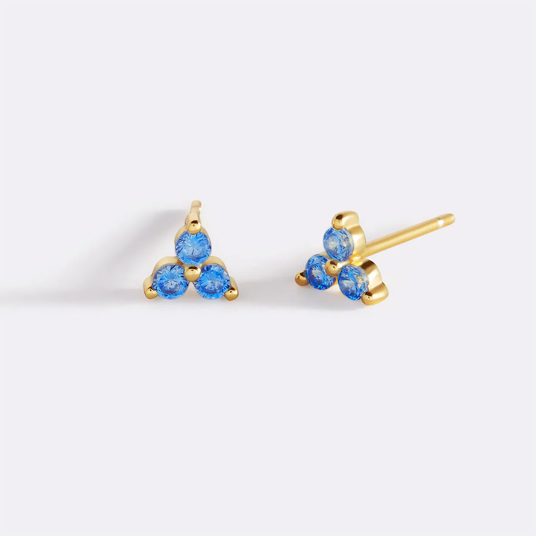 Trinity Birthstone Stud Earrings - Image 54