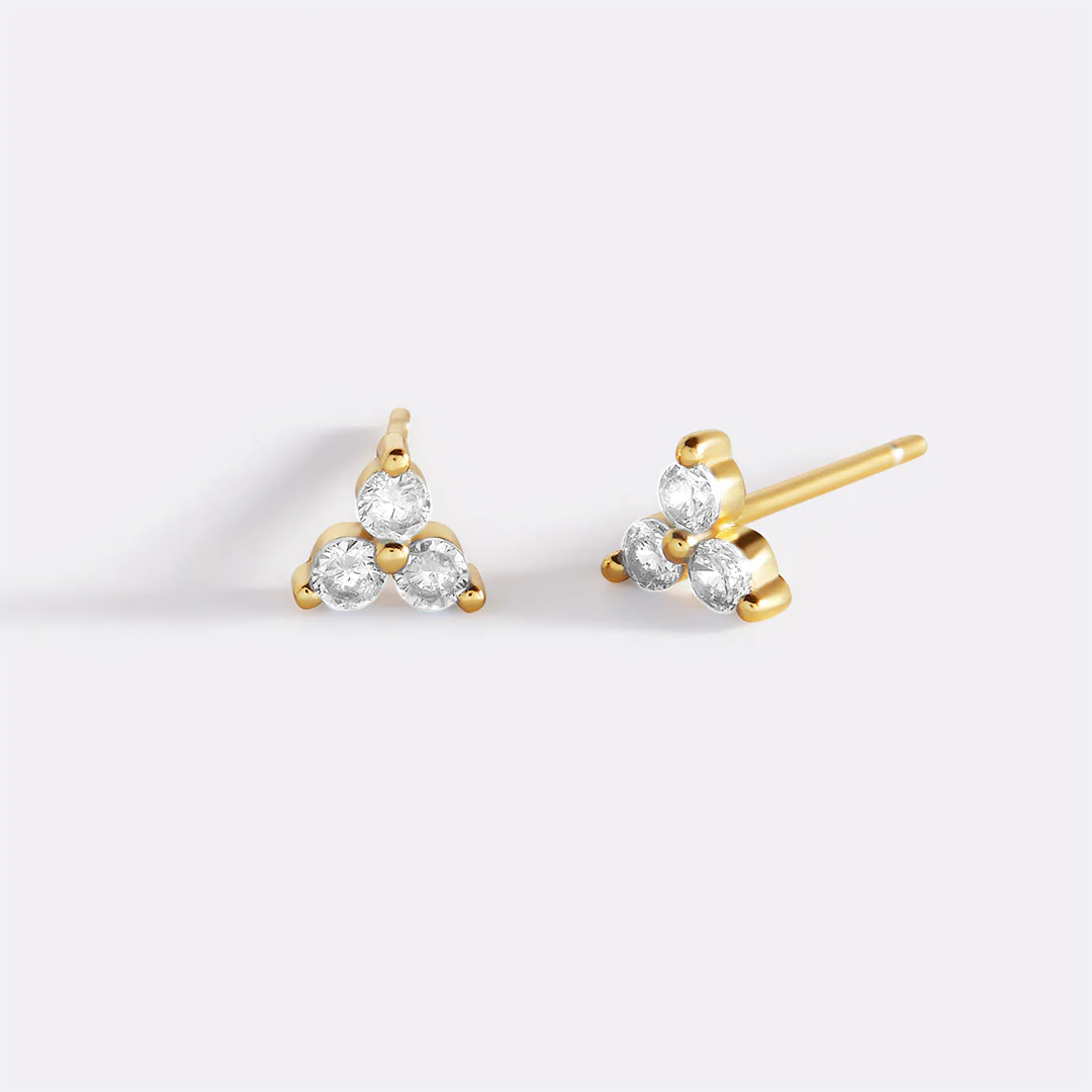 Trinity Birthstone Stud Earrings - Image 55