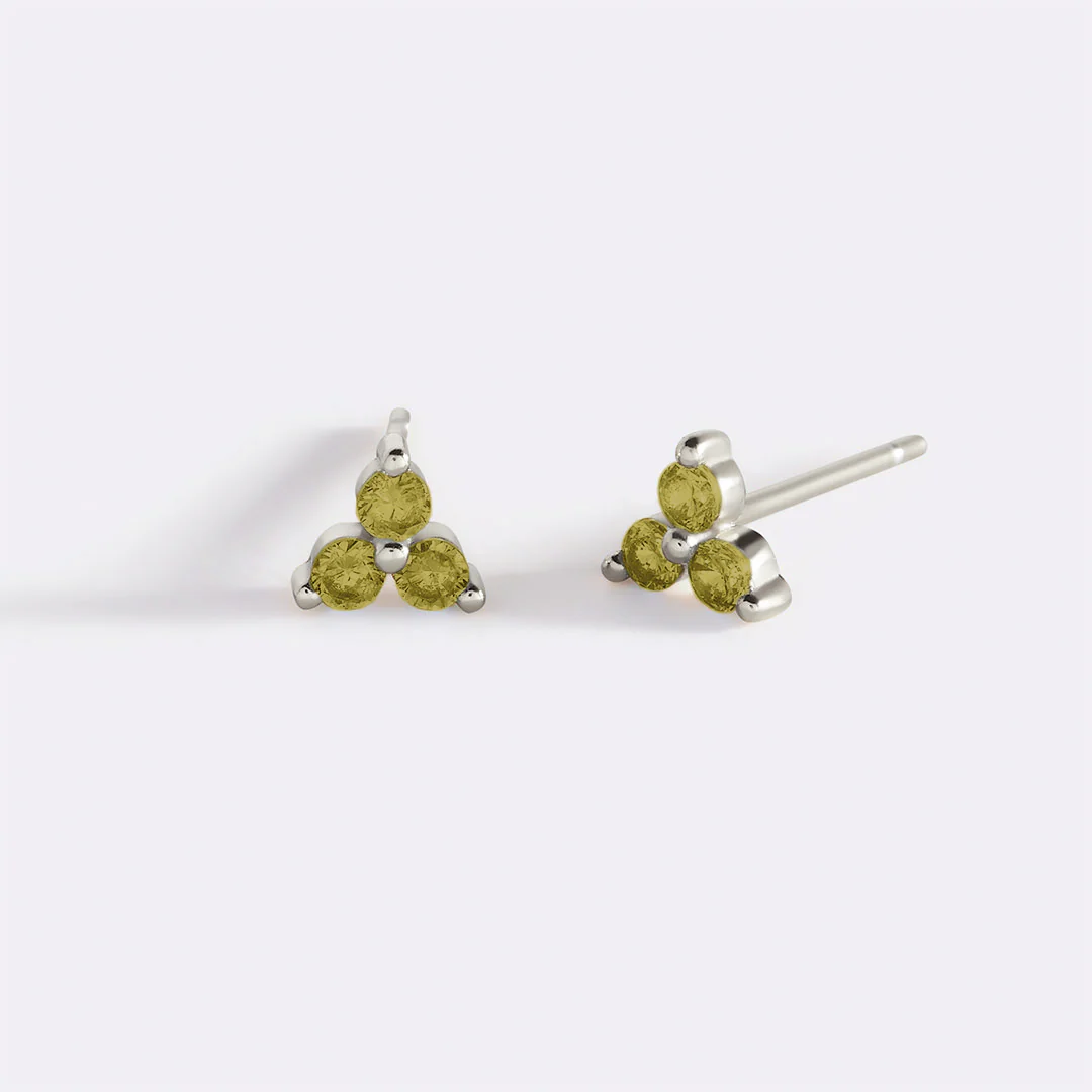 Trinity Birthstone Stud Earrings - Image 63
