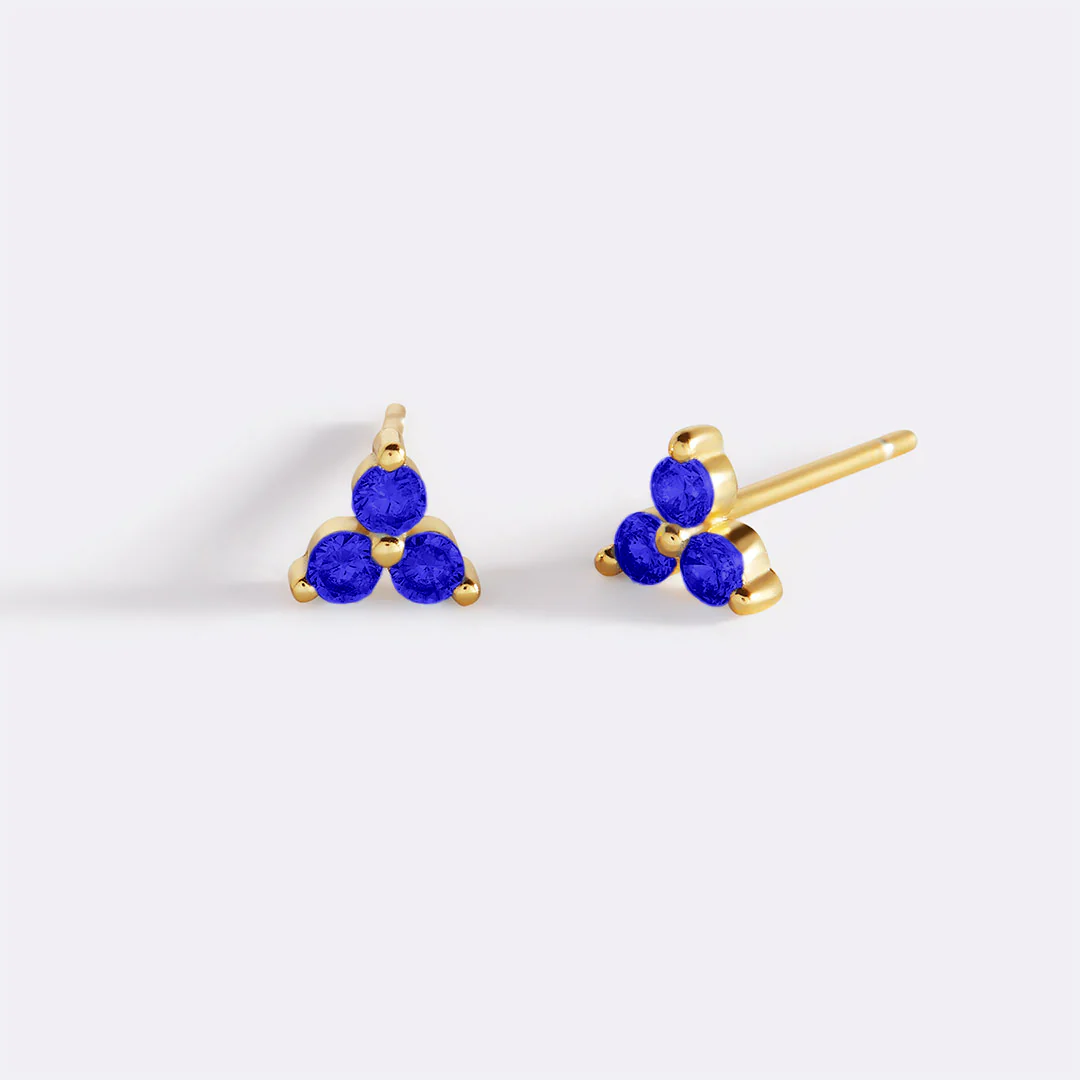 Trinity Birthstone Stud Earrings - Image 66