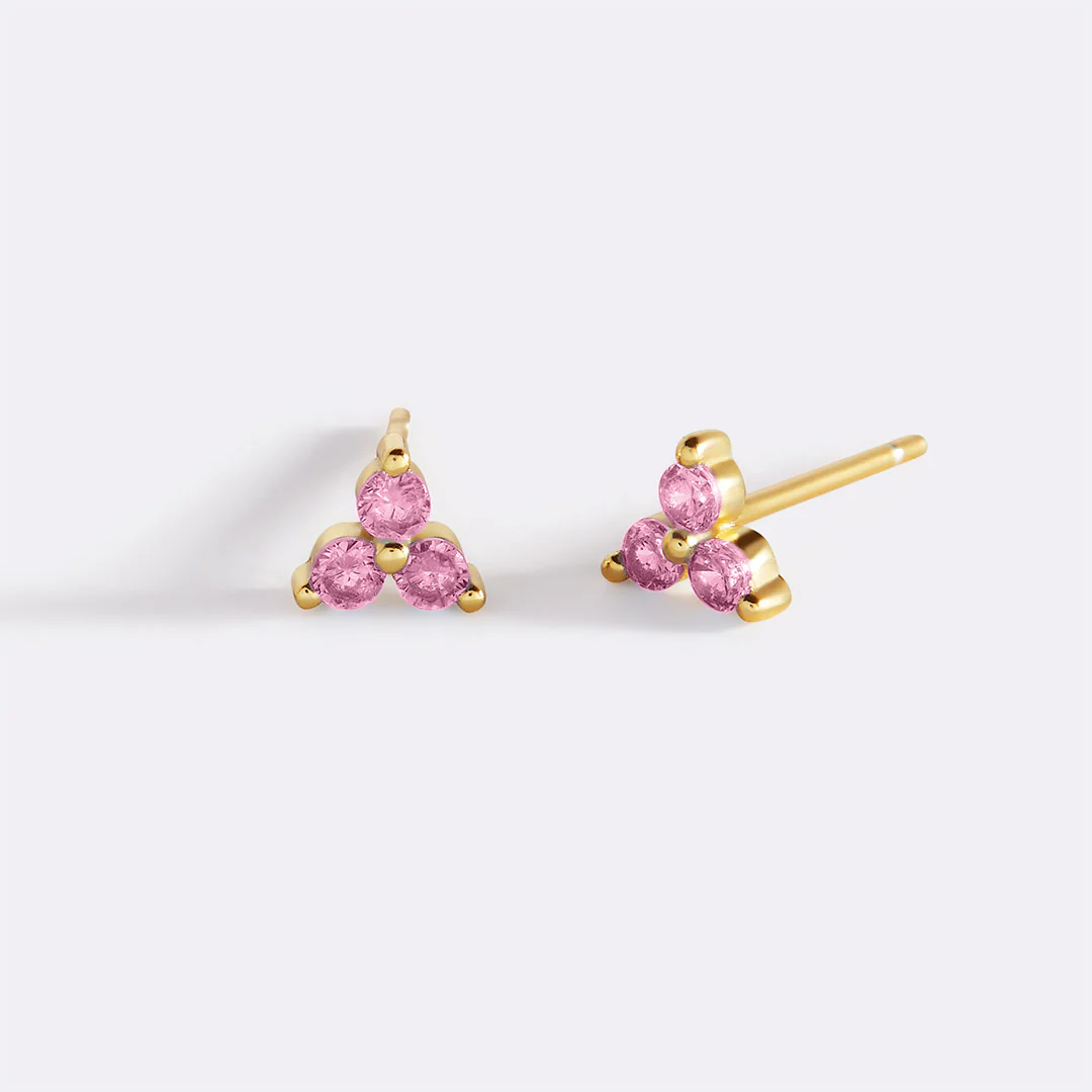 Trinity Birthstone Stud Earrings - Image 68