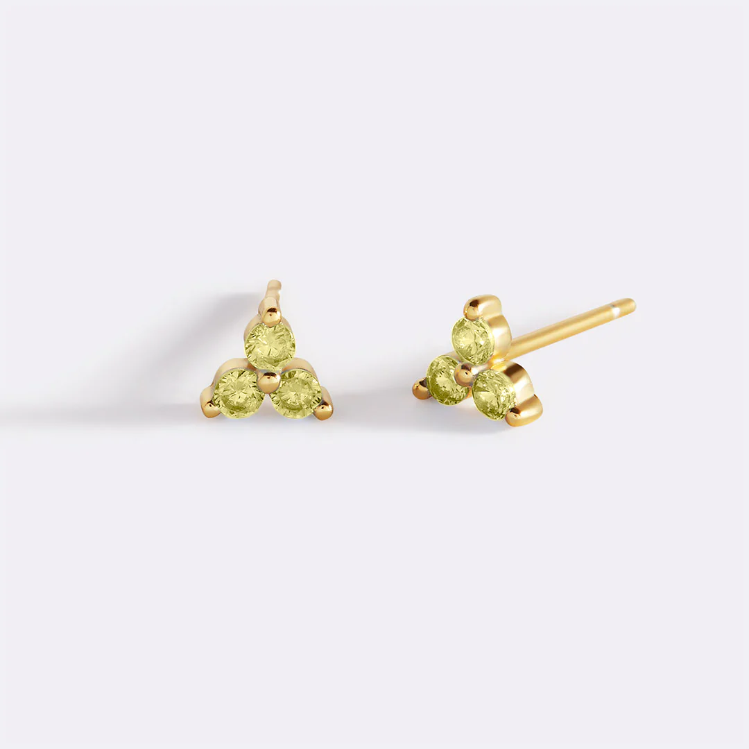 Trinity Birthstone Stud Earrings - Image 70