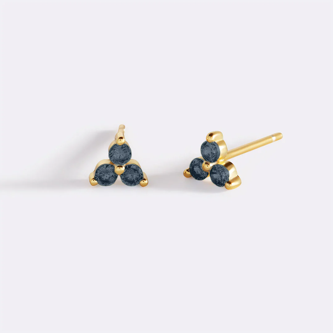 Trinity Birthstone Stud Earrings - Image 72