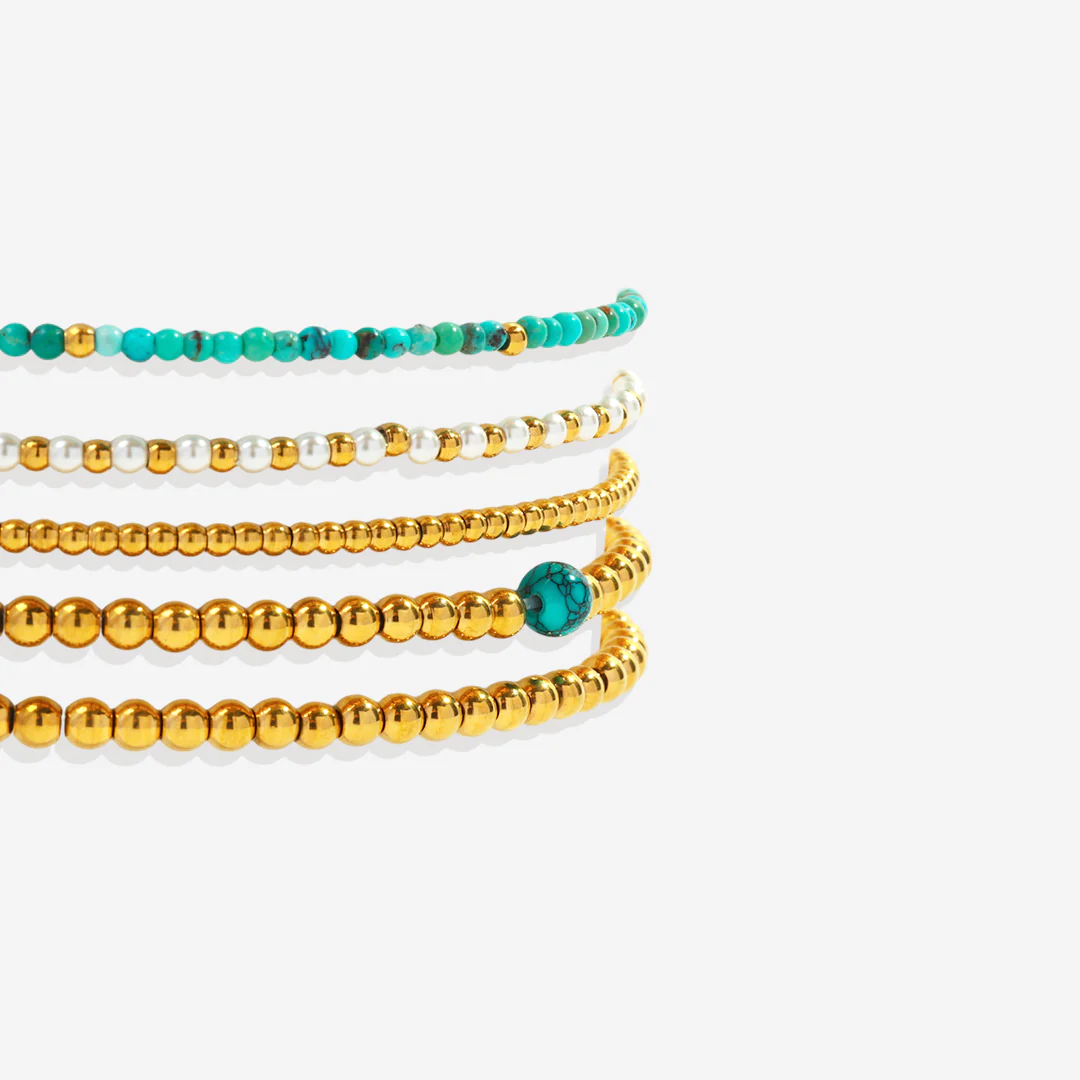 Turquoise Beaded Bracelet Stacking Set - Image 4