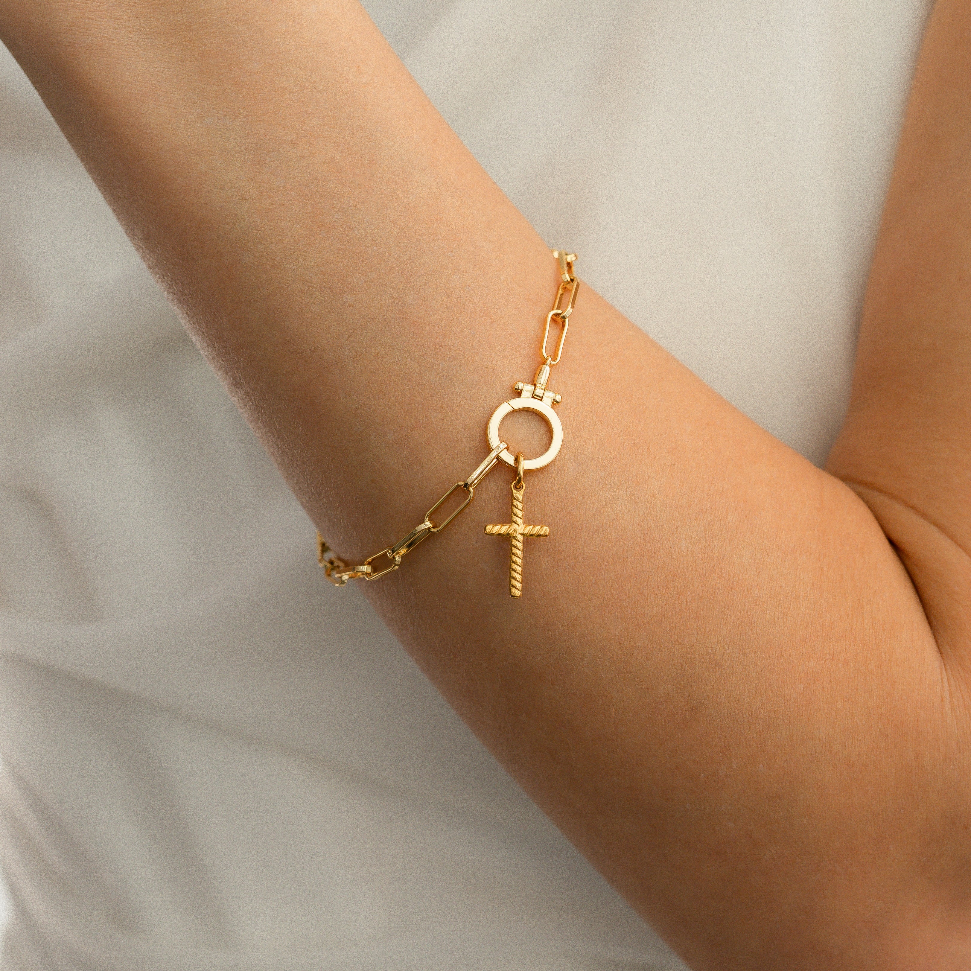 Twisted Cable Cross Charm - Image 5