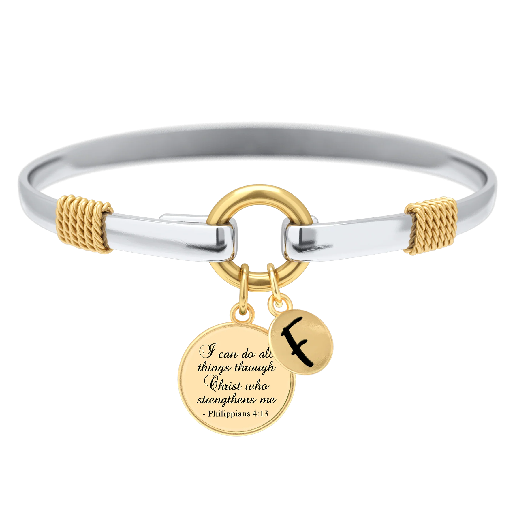 All Things Through Christ - Two-Tone Custom Charm Bracelet - Image 15
