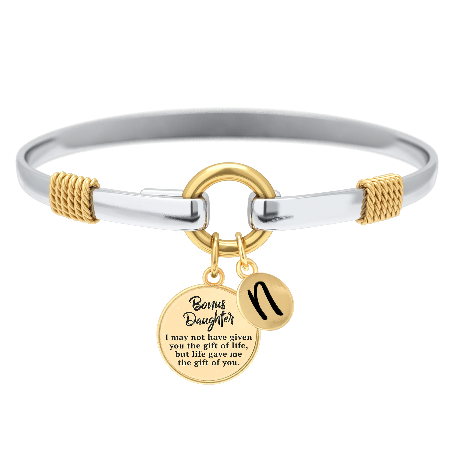Bonus Daughter - Two-Tone Custom Charm Bracelet - Image 23