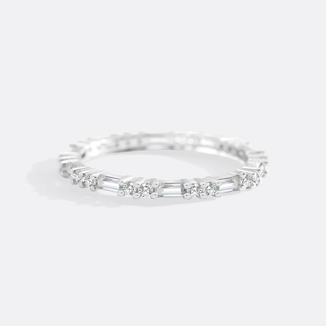 White Sapphire Stacking Ring - Image 6