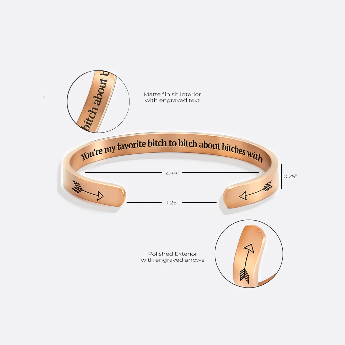 You're My Favorite Bitch To Bitch About Bitches With Personalizable Cuff Bracelet - Image 24